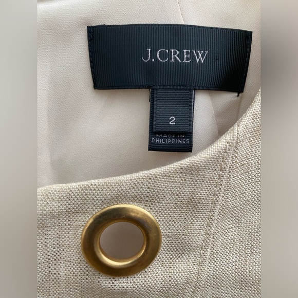 J Crew  Authentic Linen Sleeveless Mini Dress with back zipper. - Picture 11 of 11